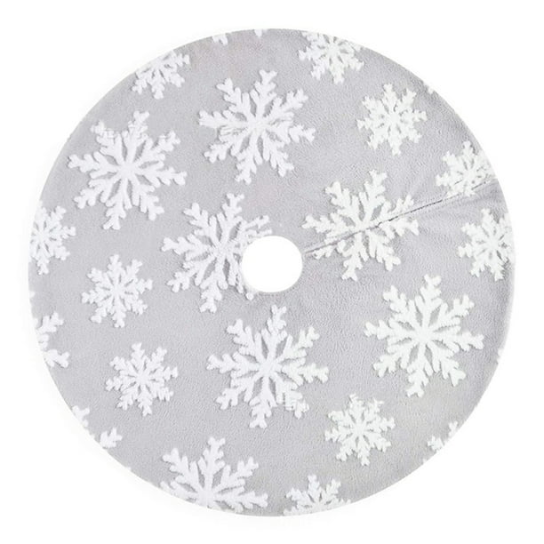 Árbol De Navidad Felpa Jacquard Copo De Nieve Vestido De Árbol De Navidad Decoración De Navidad Regalo Perfecto Para Familiares Y Amigos Speravity HA042670-01