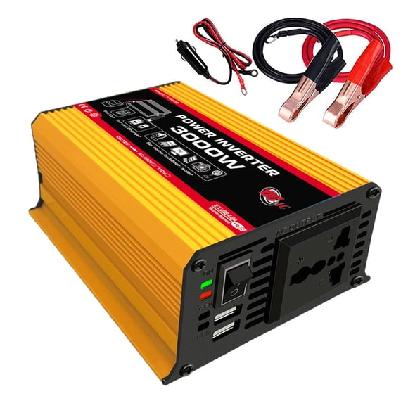 Inversor de corriente Klanata 3000 W 12 V DC a 110 V AC con enchufe de EE. UU.