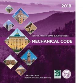 Pre-Owned North Carolina State Building Code: Mechanical Code 2018., 9781609838300, 1609838300, Paperback,