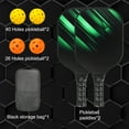 thumbnail image 5 of Uxcell Pickleball Paddles Set, Light Fiberglass Pickleball Set Black Green, 5 of 7