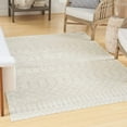 thumbnail image 5 of 3' X 5' Blue and Ivory Abstract Power Loom Washable Area Rug, 5 of 11