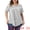 White, variant on DARING DIVA Women's Plus Crew Neck Short Sleeve Boho Striped Blouse Top 1X Dark Blue