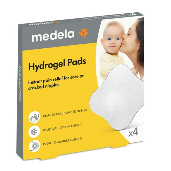 Almohadillas de hidrogel Medela para aliviar el dolor en pezones agrietados