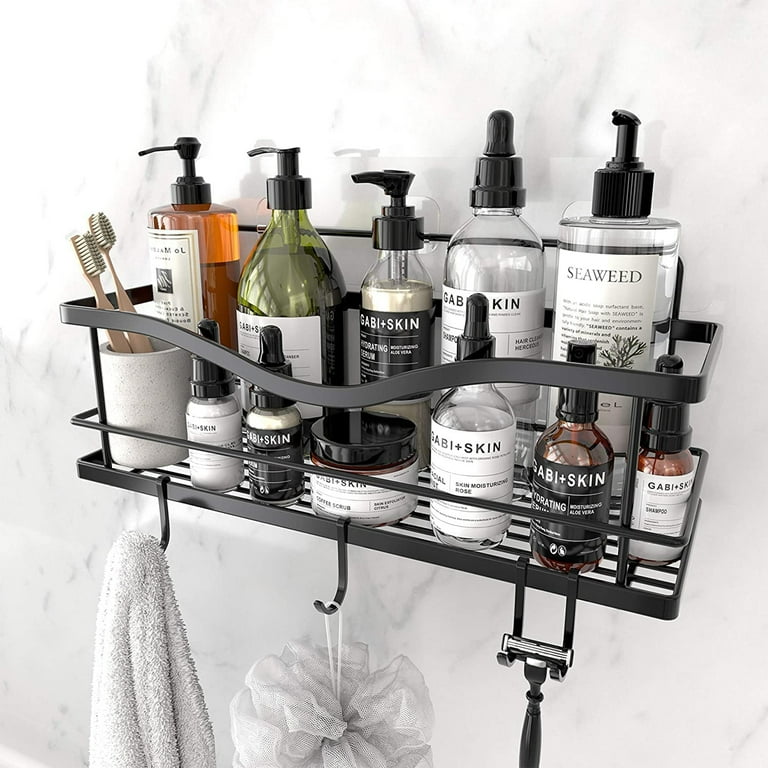 KINCMAX Shower Caddy Shampoo Holder Organizer Adhesive Bathroom Shelf  Stainless Steel