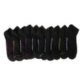 thumbnail image 1 of Calcetines Steve Madden de corte bajo para mujer, 10 pares, negros, 1 of 9