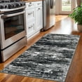 thumbnail image 6 of iOhouze Washable Entryway Rugs 3x5 Modern Abstract Non slip Area Rug Soft Low Pile Print Distressed Abstract Carpet for Bedroom Living Room Kithen Bedroom,, Black White Grey Green, 6 of 8