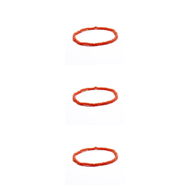 Pulseras de tobillo Qarigey con cuentas de arroz coloridas para mujer hechas a mano