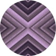 thumbnail image 1 of Ahgly Tapis Rond Lavable en Machine Intérieur Transitionnel Prune Violet, 4 Pieds Rond, 1 of 7