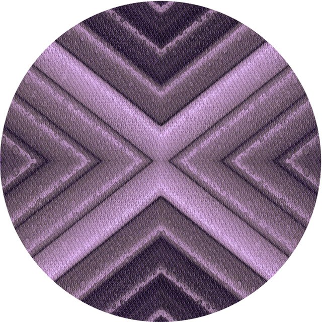 Ahgly Tapis d'Intérieur Lavable en Machine Carré Transitionnel Prune Violet, 3 Pieds Carré
