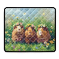 ZIATUBLES Guinea Pig Flower Beach Washing Machine Top Dust Cover Washer and Dryer Top Protector Mat for Laundry Room Versatile Home Kitchen Decor Accessories, 24 x 19.7 Inch