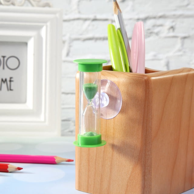 Copa de succión 2 minutos Gablas de arena para niños Temporizador de cepillado para niños con decoración del hogar verde