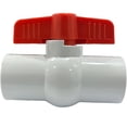 thumbnail image 2 of Schedule 40 PVC Ball Valve 3/4″ – Slip x Slip, Red T-Handle Shut-Off Valve for Irrigation & Cold Water, 2 Pack, 2 of 6