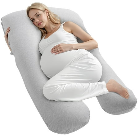 KFFKFF Pregnancy Pillow, U-Form Comprehensive Body Support for Expecting Mothers, Gentle and Airy Pregnancy Aid Pillows with Detachable & Launderable Casing