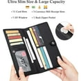 thumbnail image 2 of Wallets for Women Slim Thin Soft Leather RFID Blocking Credit Card Holder Bifold Long Ladies Wallet Clutch, 2 of 7