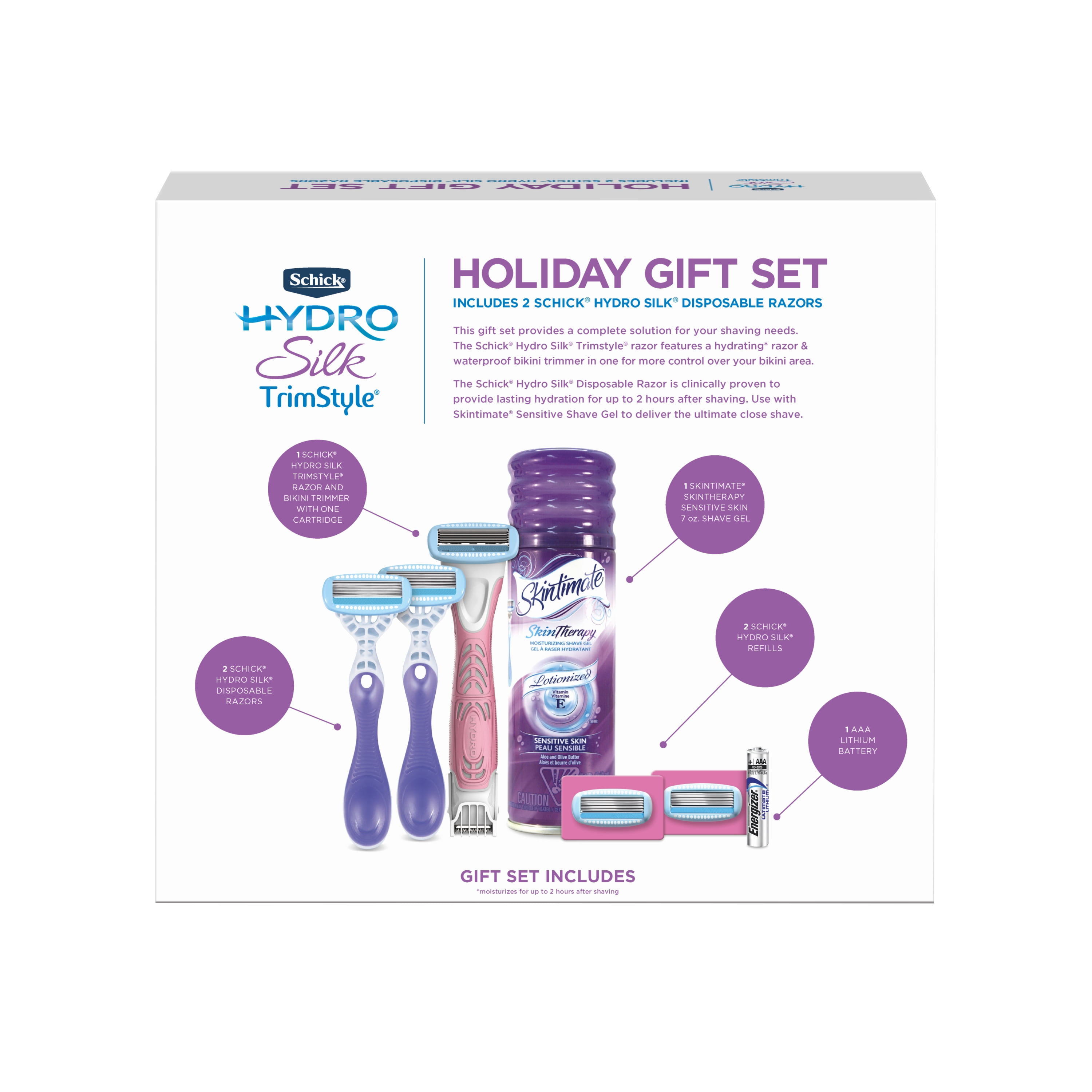 schick hydro silk trimstyle holiday gift set