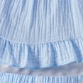 thumbnail image 4 of CAUYDY Kids Girl Clothes Toddler Girls Summer Outfit Heart Tank Top + Pink Shorts 2 Piece Clothing for Girl 1 2 3 4 5 6 7 T Baby Girls Summer Set (Sizes 18-24 Months,H03-Blue), 4 of 7