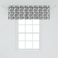 thumbnail image 2 of Ambesonne Black and White Window Valance, Foliage Plant, 54" X 18", Black White, 2 of 3