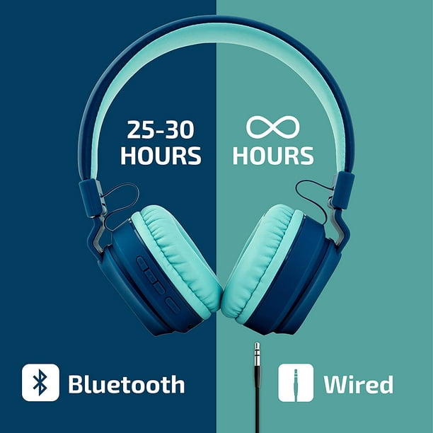 Casque Bluetooth pour enfants et adolescents à partir de 5 ans - Casque  intra-auriculaire sans fil avec Volum
