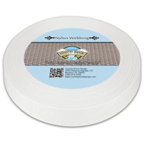 Country Brook Design® 1 inch White Lite Weight Nylon Webbing, 50 Yards