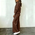 thumbnail image 4 of Mifsaly Track Suits 2 Piece Set for Women Zip Up Sweatshirts Jacket and Wide Leg Pants Fall Winter Daily Going Out Workout Lounge Matching Outfits, 4 of 5