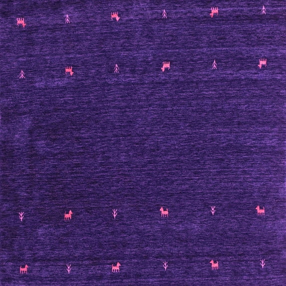 Ahgly Company Indoor Square Abstract Pink Contemporary Area Rugs, 3' Square