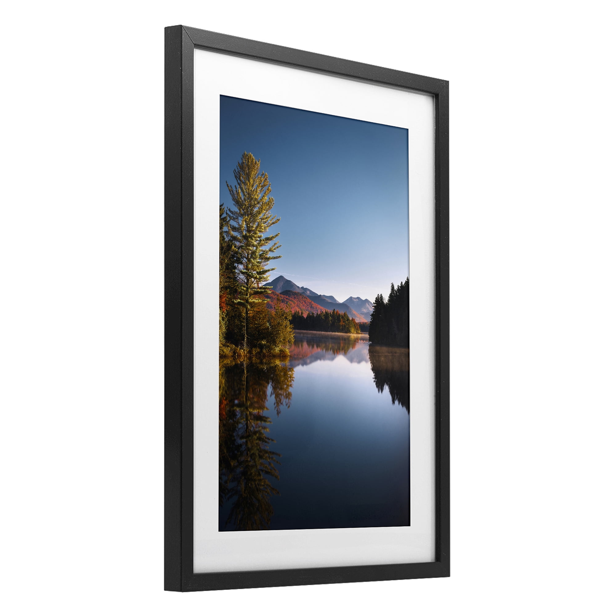 Stupell Industries Autumn Morning Wilderness Black Framed Print Under Glass, design by Jonathan Zaharek