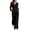 Black, variant on TEAJOPSUU Women's Fall Winter Cargo Jumpsuits Casual Long Sleeve V Neck Button Down Wide Leg Jumpsuits with Pockets Chest Flap Pockets White