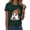 Dark Green, variant on Linfrsh Halloween Tshirts Plus Size Women Halloween Shirt For Women Fashion Print T Shirt Short Sleeve Women Short Sleeve Round Neck Tee T Shirt Printing Loose Top