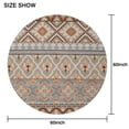 thumbnail image 6 of Orange Geometric Diamond Cross Pattern Round Tablecloth 60"x60",Wrinkle Wipeable Table Cloth for Kitchen Dining Room Picnic Patio Party, 6 of 6
