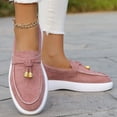 thumbnail image 6 of Women's Loafers with Breathable Leather Like Upper Casual Women’s Shoes For Daily Wear Soft Suede On Style Versatile Footwear For All Seasons Comfortable Flat Design For Pairing With Jeans, 6 of 9