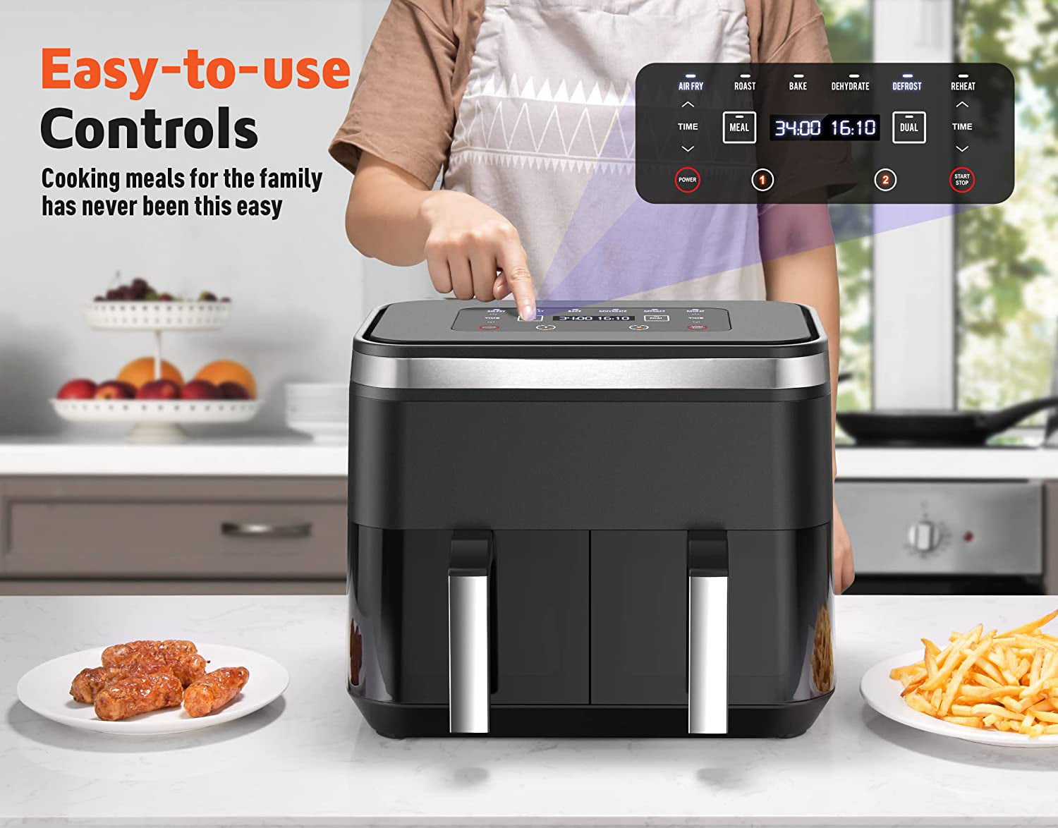 Two-in-One Countertop Cooking Appliances : air fryer appliance