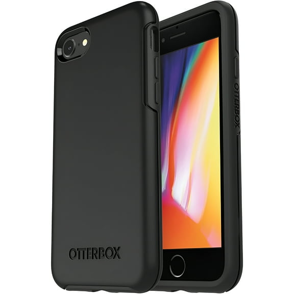 OtterBox Symmetry Series Slim Case for iPhone SE 3rd Gen 2022, iPhone SE 2nd 2020, iPhone 8 and iPhone 7 NOT Plus - Bulk Packaging - Black