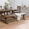 thumbnail image 3 of Pemberly Row 83" Transitional Reclaimed Pine Wood Bench in Weathered Brown, 3 of 7