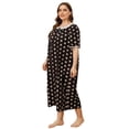 thumbnail image 5 of Topumt Womens Plus Size Square Neck Floral Nightgowns Casual Loose Long Sleep Dress, 5 of 7