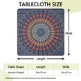 thumbnail image 2 of Colorful Bohemian Style Square Table Cover 36x36 Inch, Elastic Edged Tablecloth for Card Tables and Outdoor Entertaining, 2 of 6
