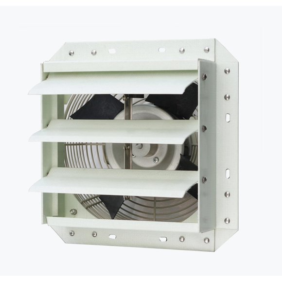 Ventilador de escape iLiving, obturador resistente a la corrosión de 25 cm, 1 velocidad