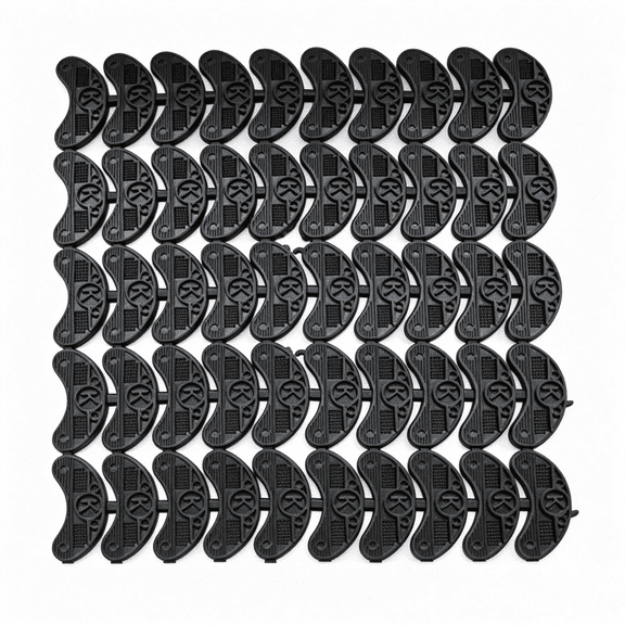 XIBUFE 40 pcs Heel Plates Shoe Heel Taps Rubber Tips Sole Heel Repair Pad Replacement with Nails,Black Non-Slip Wear-Resistant shoe repair kit