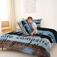 thumbnail image 4 of Erosebridal Retro Wood Camp Camper Full Size Comforter Sets,Rustic Farmhouse Adventure Bedding Sets For Kids,Reversible black,3 Pieces, 4 of 7