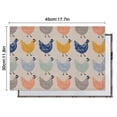 thumbnail image 5 of Light Gray Chicken Pattern Summer Placemats Table Placemats Set Of 6-Linen Kitchen Washable Placemats Table Mats 11.8"x17.7" Non-Slip Heat Resistant, 5 of 5