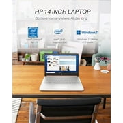 HP 14 HD Rose Gold Laptop Students Business, Intel Quad-Core Processor, 8GB RAM, 64GB eMMC+128GB Micro SD, 12H Battery Life, HDMI, Windows 11 Home in S Mode