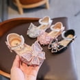 thumbnail image 2 of Zapatos de princesa con perlas para niños, sandalias de verano para bebés, zapatos de baile con mariposas para niñas, 2 of 5