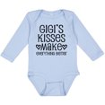 thumbnail image 3 of Inktastic Gigi Kisses Make Everything Better Boys or Girls Long Sleeve Baby Bodysuit, 3 of 5