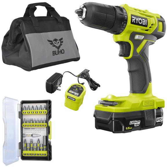 BUHO P209D 18 v, Cordless 3/8 in Drill Driver, 1.5Ah, 600 RPM