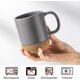 thumbnail image 4 of Taza de café de cerámica de 12 oz, taza de viaje para café, taza de té con corcho aislante y tapa a prueba de salpicaduras, tazas de café grandes con asa para hombres y mujeres (mate), 4 of 5