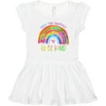 thumbnail image 3 of Inktastic Have the Courage to Be Kind Watercolor Rainbow Girls Toddler Dress, 3 of 5