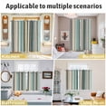 thumbnail image 5 of Teal Blue Striped Kitchen Curtains Window Panels, Farmhouse Stripes Modern Abstract Art Insulated Window Treatment Curtain, Grommet Curtains for Bedroom/Living Room/Bathroom, 2 Piece 27.5"Wx39"L, 5 of 8