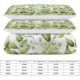 thumbnail image 2 of HAHDAXIA Plant Green Pattern Bedding Solid Comforter Set for All Seasons,3 Pieces(1 Comforter+2 Pillowcases),Soft Microfiber Bedding Set King(90"x90"), 2 of 7