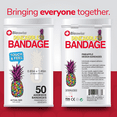 thumbnail image 3 of BioSwiss Bandages, Pineapple Shaped Self Adhesive Bandages, Latex Free Sterile Wound Care, Fun First Aid Kit Supplies for Kids and Adults, 50 Count, 3 of 7