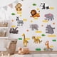 thumbnail image 2 of Adhesivos de pared con dibujos animados de animales de safari para niños, PVC, 30 x 90 cm, 2 of 3