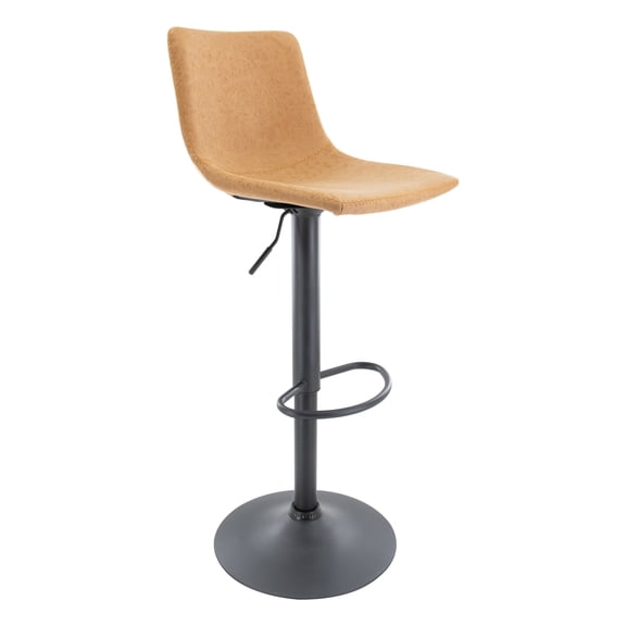 Modern Adjustable Bar Stool - Swivel & Footrest - Kitchen Counter Height Chair